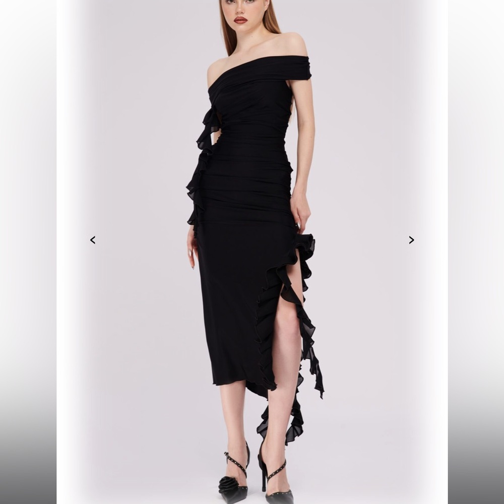 Elegant Black Off-Shoulder Dress